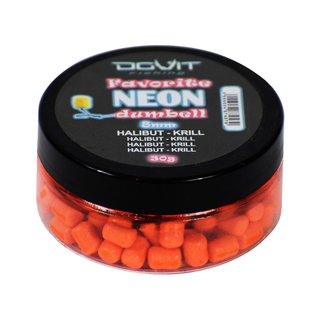 FAVORITE DUMBELL WAFTERS NEON 8MM – HALIBUT CU KRILL