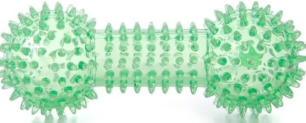 Jucarie gantera dental green 15 cm