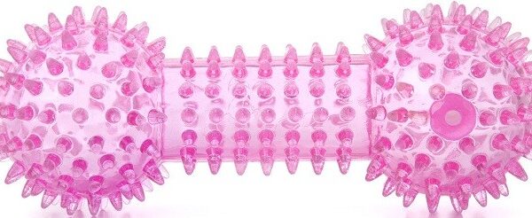 Jucarie gantera dental pink 15 cm