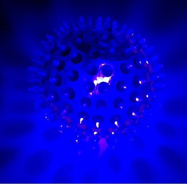 jucarie minge albastra cu led o 55 cm