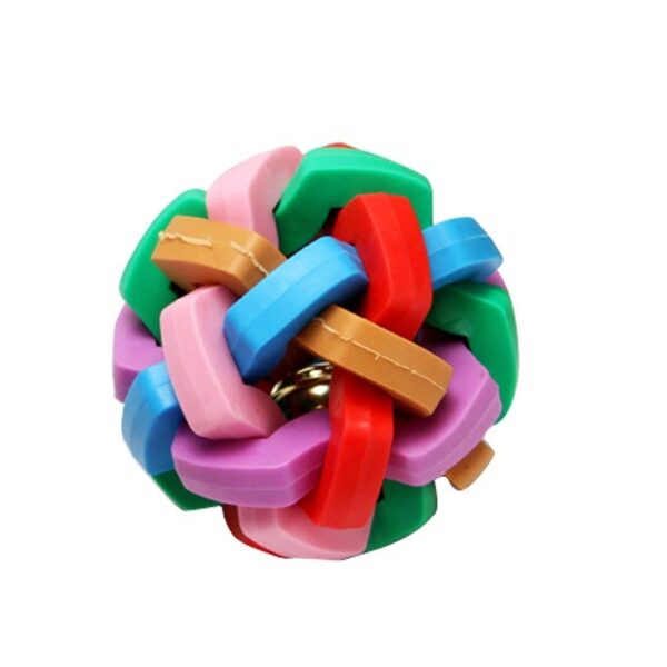 Jucarie minge impletita & clopotel hard 6 cm