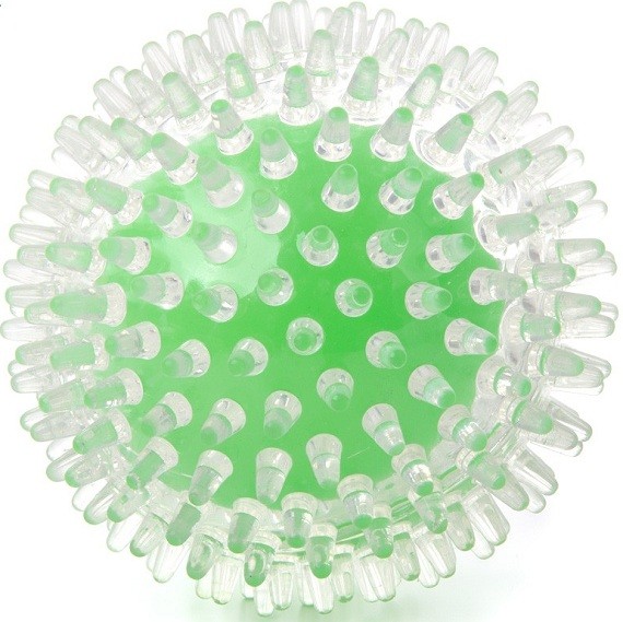 Jucarie minge TPR dental green 9 cm