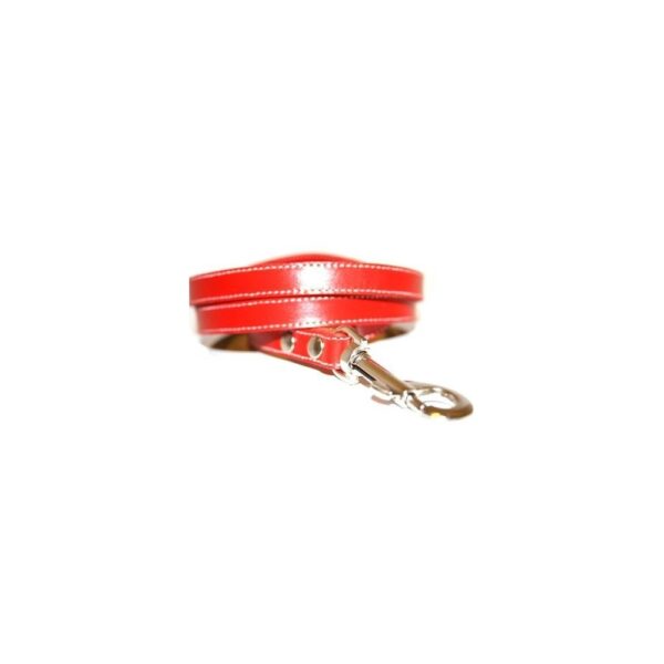 Lesa piele 14 mm/1,2  m nr 2 rosu