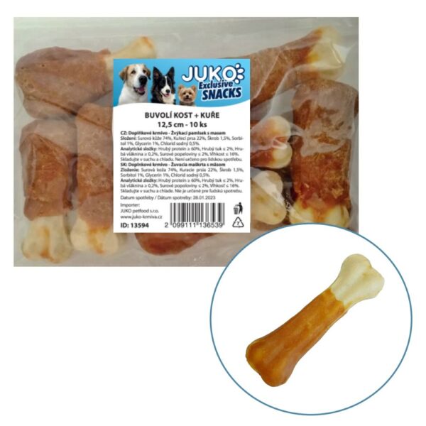 Os presat piele alba & pui 12,5 cm/10 buc