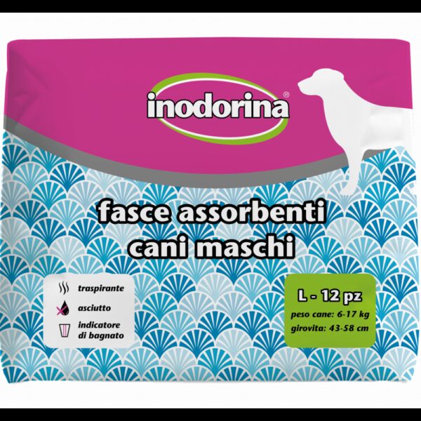 Scutece caini masculi 6/17 kg - 12 buc L