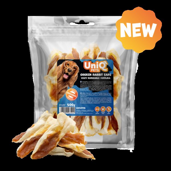 urechi de iepure cu carne pui uniq 500 g