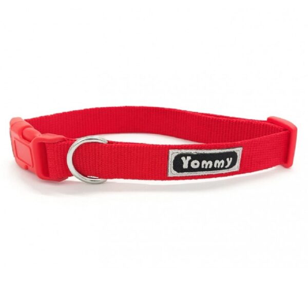 Zgarda chinga textila 16 mm/30 - 45 cm rosu